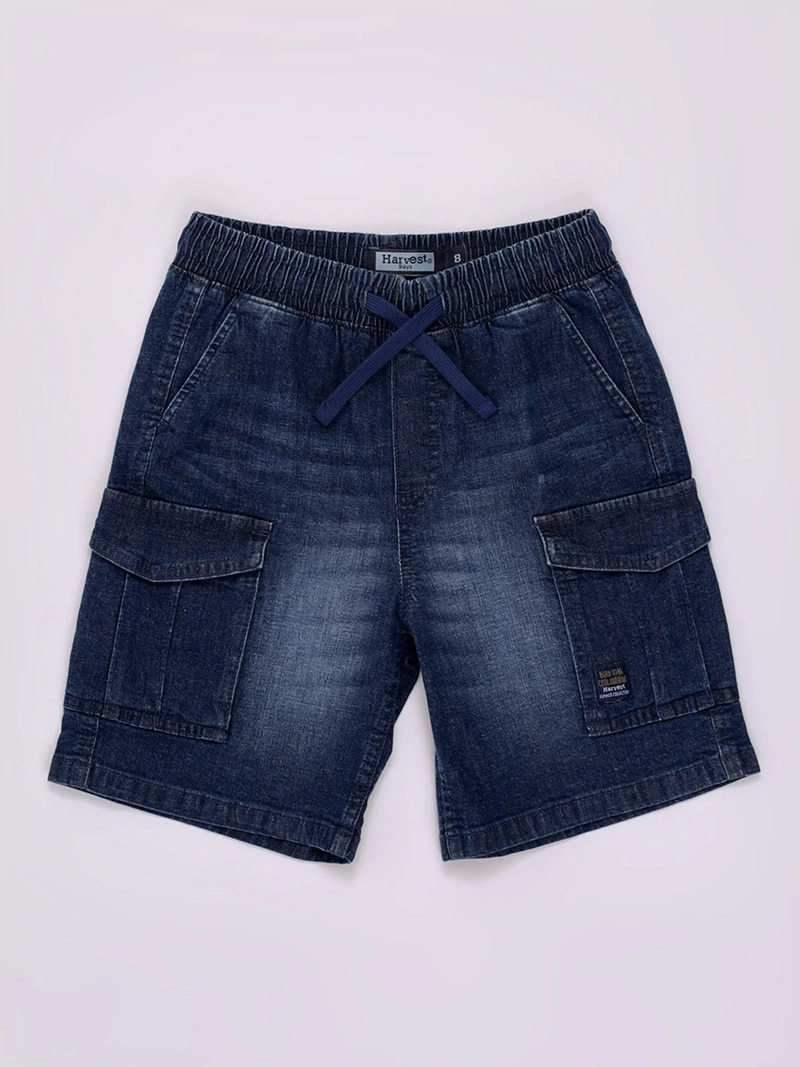 SHORT NIÑO HARVEST CARGO DENIM