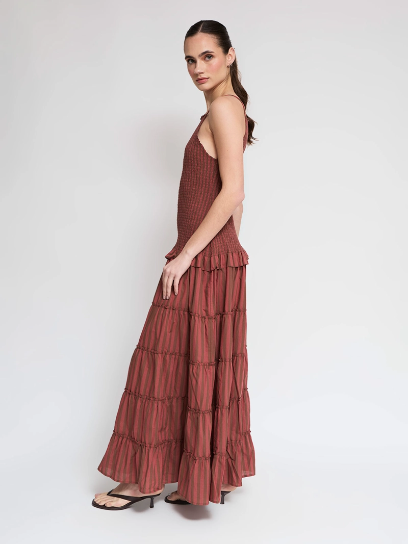 VESTIDO MUJER BARBADOS ALGODÓN LARGO PANAL - 2