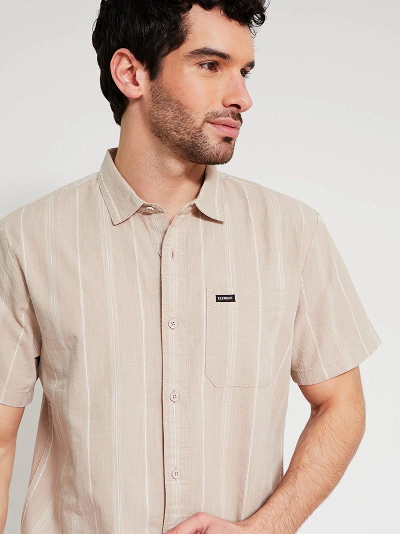 CAMISA HOMBRE ELEMENT ALGODÓN MANGA CORTA RAYAS - 3