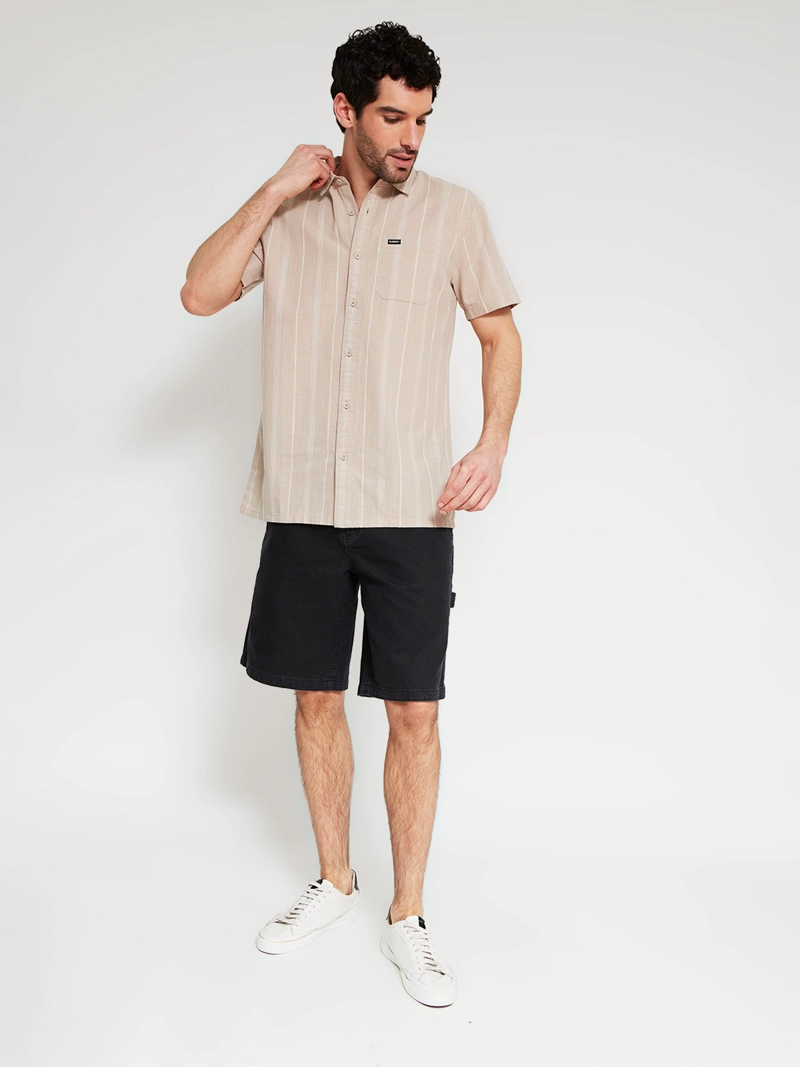 CAMISA HOMBRE ELEMENT ALGODÓN MANGA CORTA RAYAS - 4