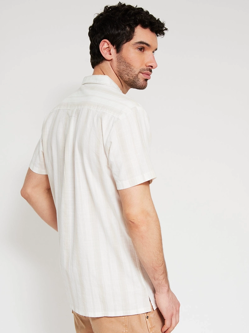 CAMISA HOMBRE ELEMENT ALGODÓN MANGA CORTA RAYAS - 2
