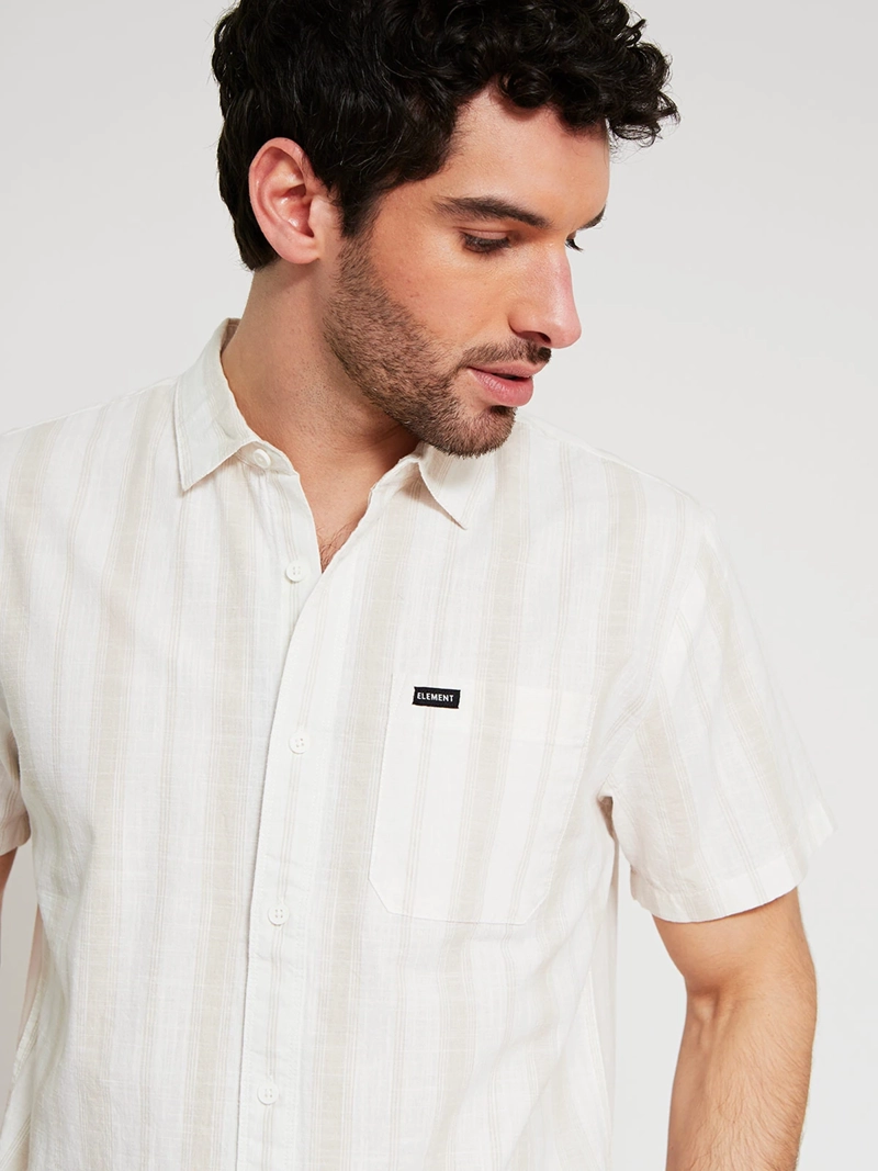 CAMISA HOMBRE ELEMENT ALGODÓN MANGA CORTA RAYAS - 3