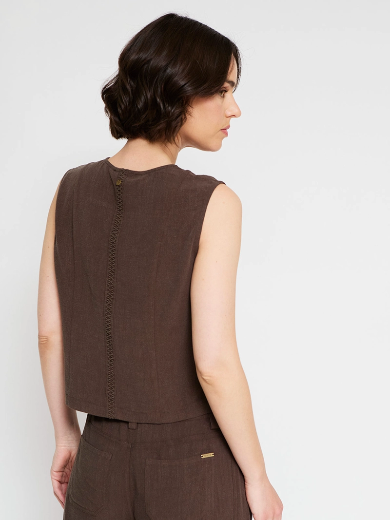 BLUSA MUJER TATIENNE SIN MANGAS - 2