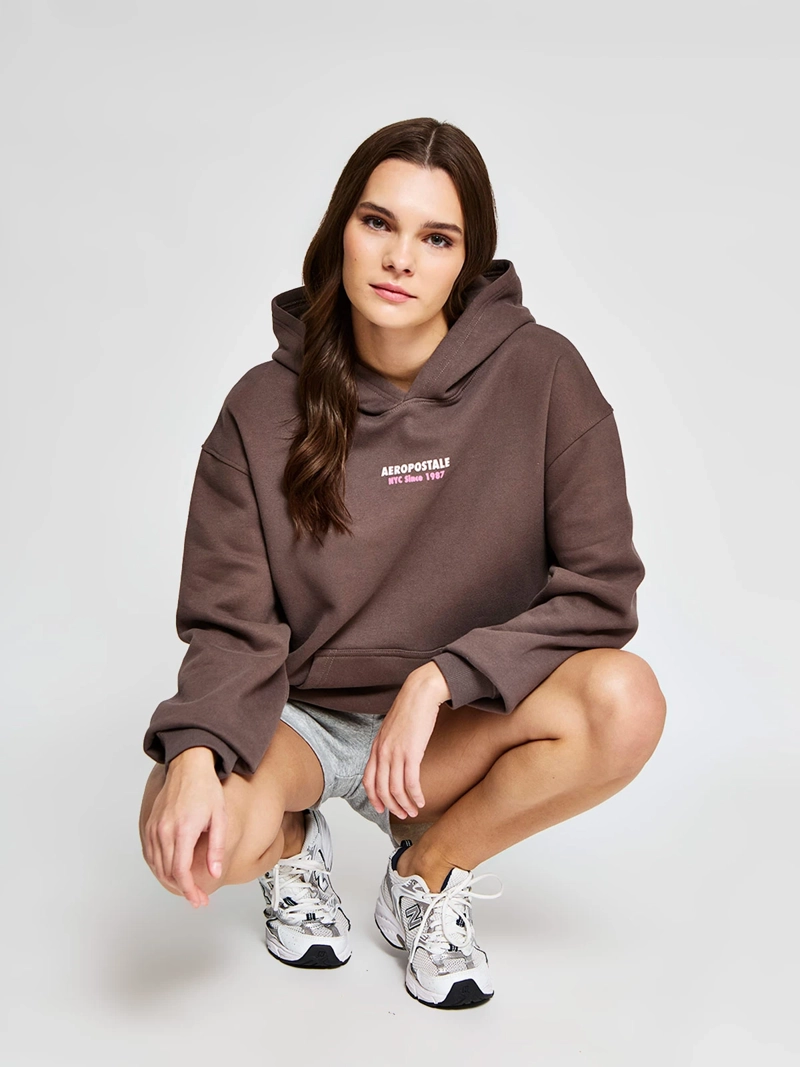 POLERÓN MUJER AEROPOSTALE ALGODÓN OVERSIZE - 4