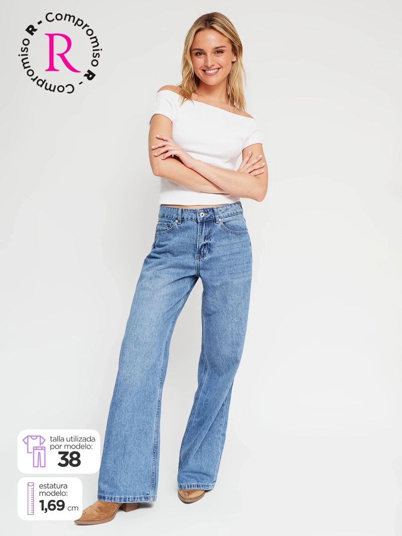 JEANS MUJER PEPE JEANS ALGODÓN WIDE - 1
