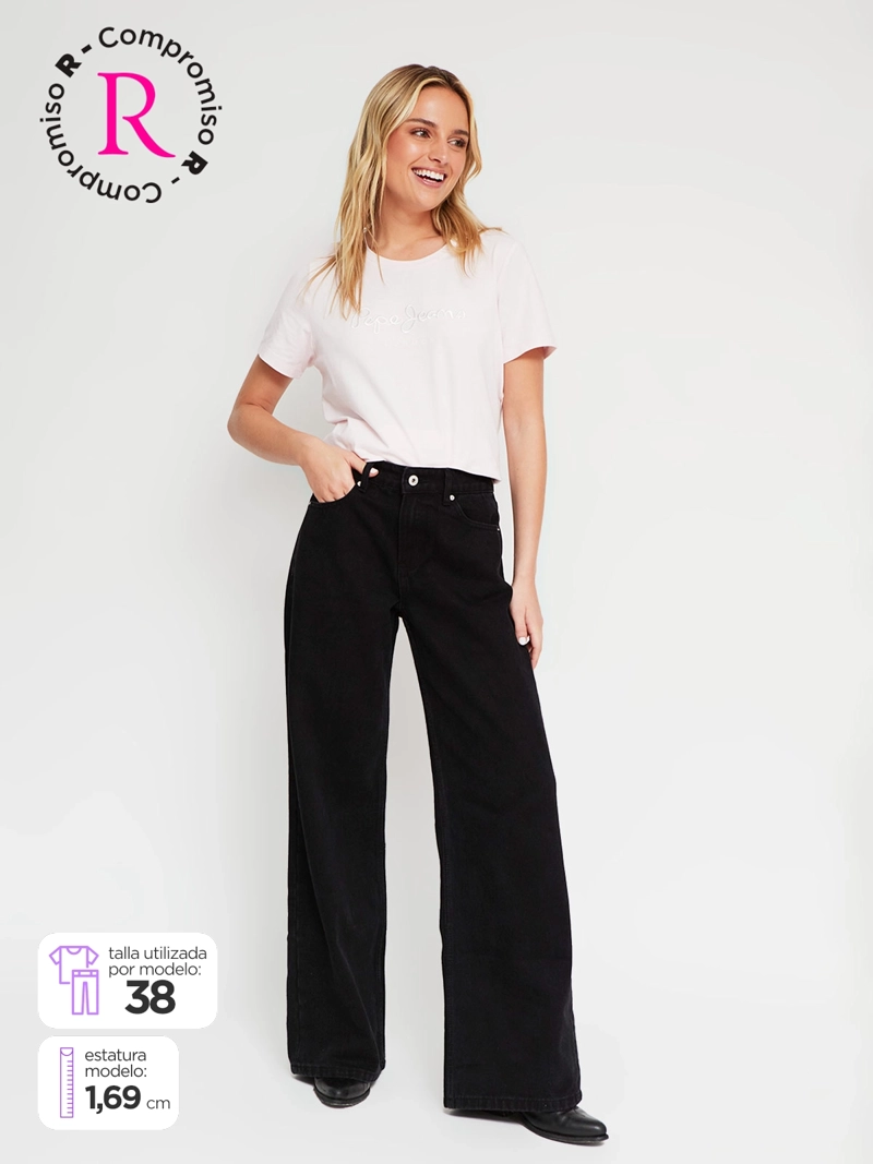 JEANS MUJER PEPE JEANS ALGODÓN WIDE - 1