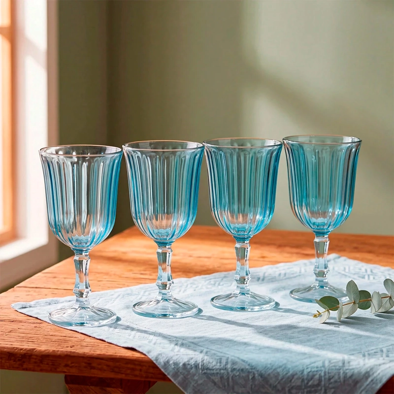 SET X4 COPAS CLASSIC COLLECTION LÍNEAS AZUL - 1