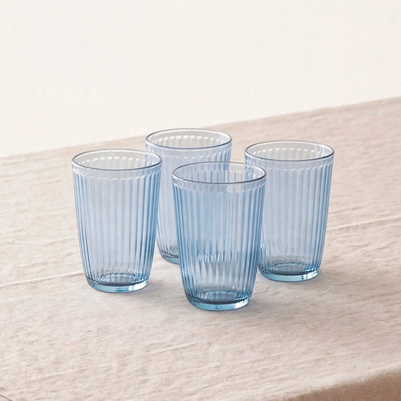 SET X4 VASOS RIPLEY HOME CLASSIC COLLECTION LÍNEAS AZUL - 1