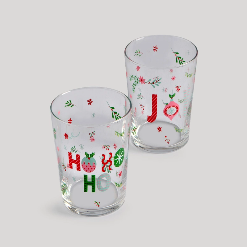 SET X2 VASOS RIPLEY HOME HO HO HO & JOY BLANCO - 1