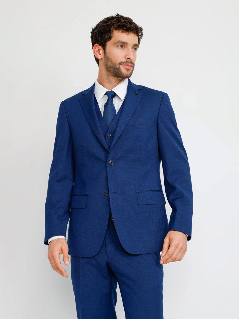 TRAJE EXECUTIVE HOMBRE TRIAL MANGA LARGA SUIT SLIM DISEÑO LISO FORMAL - 1