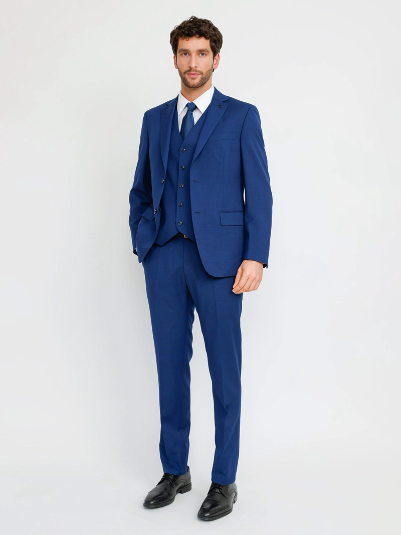 TRAJE EXECUTIVE HOMBRE TRIAL MANGA LARGA SUIT SLIM DISEÑO LISO FORMAL - 2