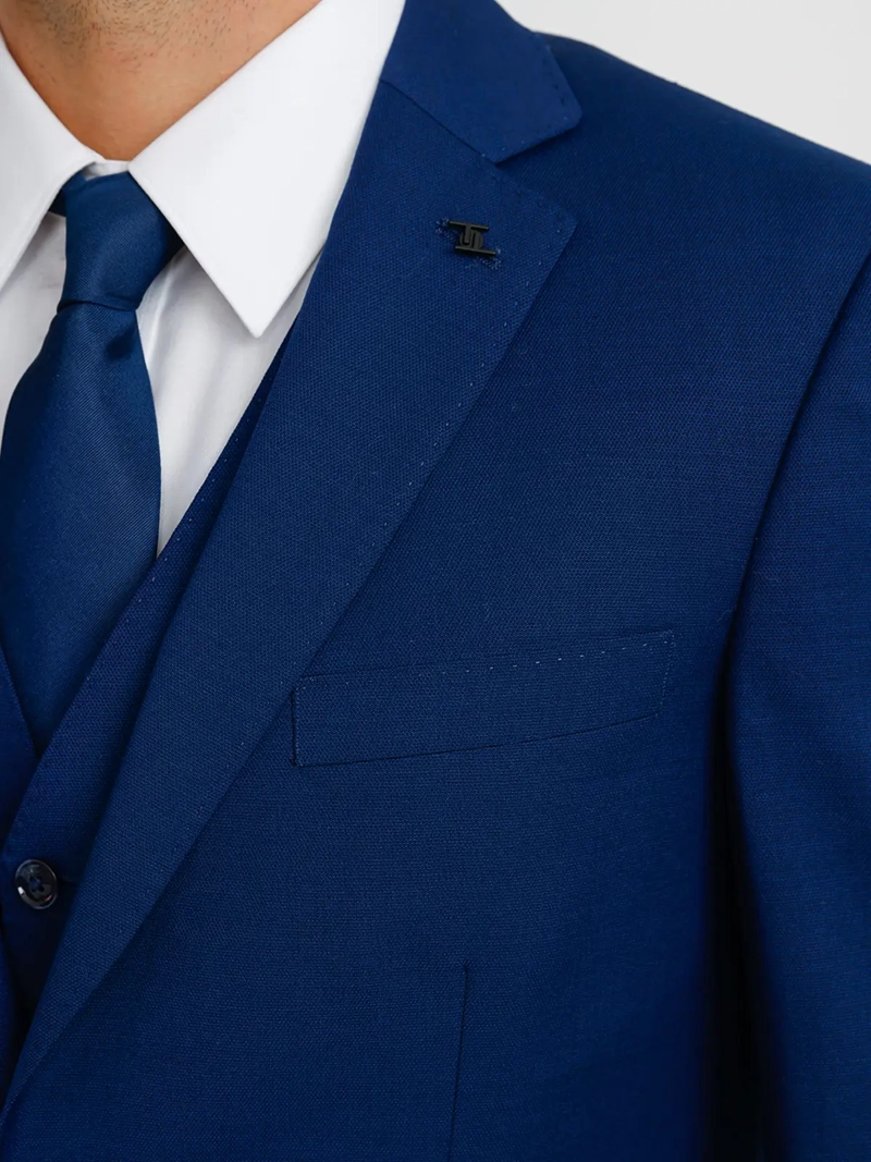 TRAJE EXECUTIVE HOMBRE TRIAL MANGA LARGA SUIT SLIM DISEÑO LISO FORMAL - 4