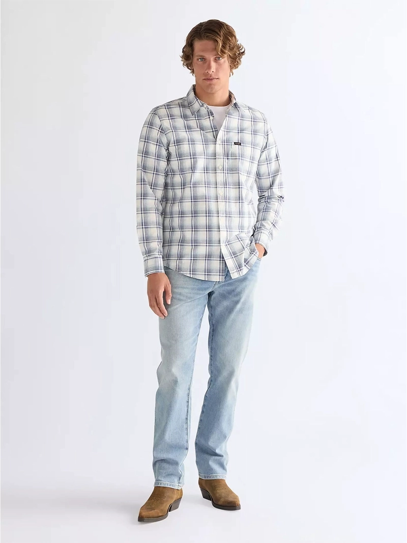 CAMISA MANGA LARGA HOMBRE WRANGLER ALGODÓN  - 4