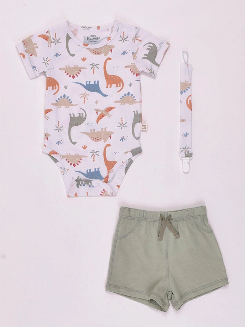 CONJUNTO NIÑO BABY HARVEST BODY MANGA CORTA SHORT PORTACHUPETE NAVIDAD  - 3