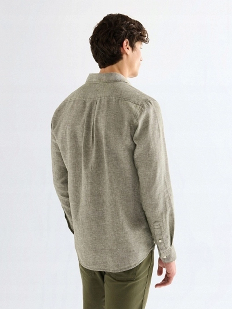 CAMISA MANGA LARGA HOMBRE WRANGLER LINO - 2