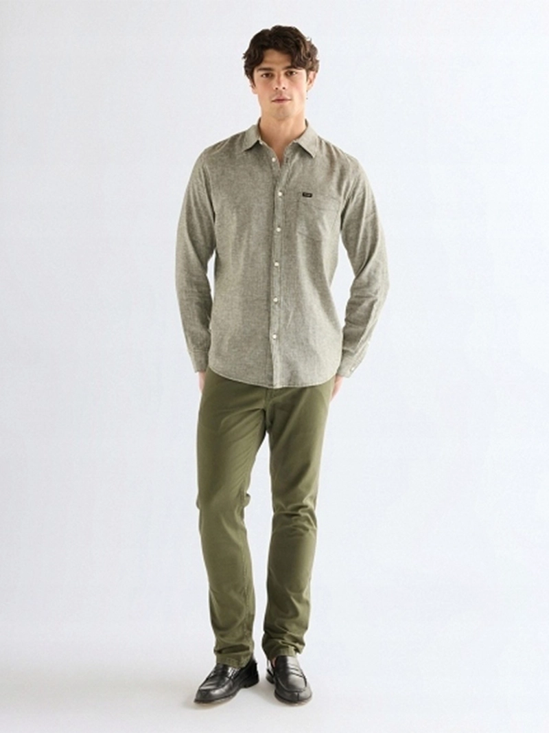 CAMISA MANGA LARGA HOMBRE WRANGLER LINO - 4