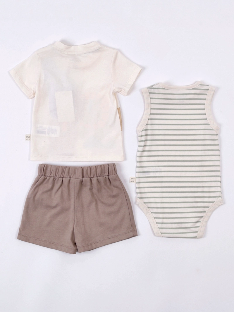 CONJUNTO NIÑO BABY HARVEST BODY SIN MANGAS POLERA Y SHORT  - 2