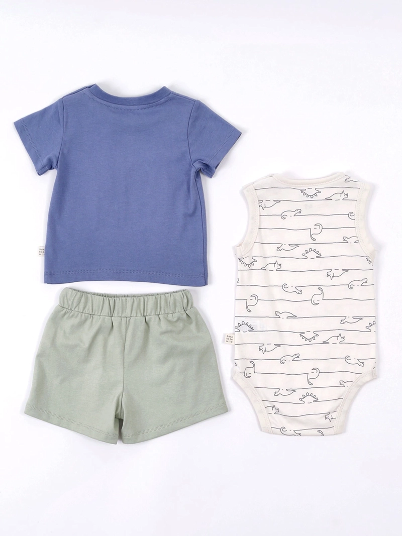 CONJUNTO NIÑO BABY HARVEST BODY SIN MANGAS POLERA Y SHORT  - 2
