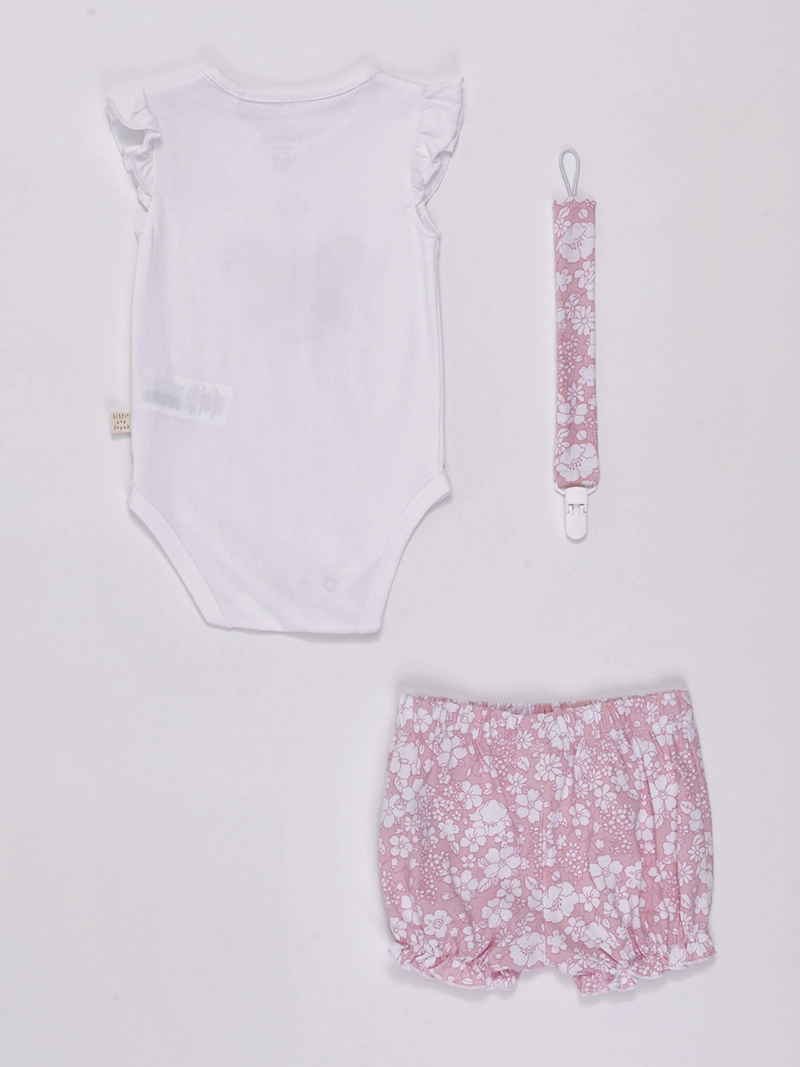 CONJUNTO NIÑA BABY HARVEST BODY MANGA CORTA SHORT PORTACHUPETE NAVIDAD  - 2