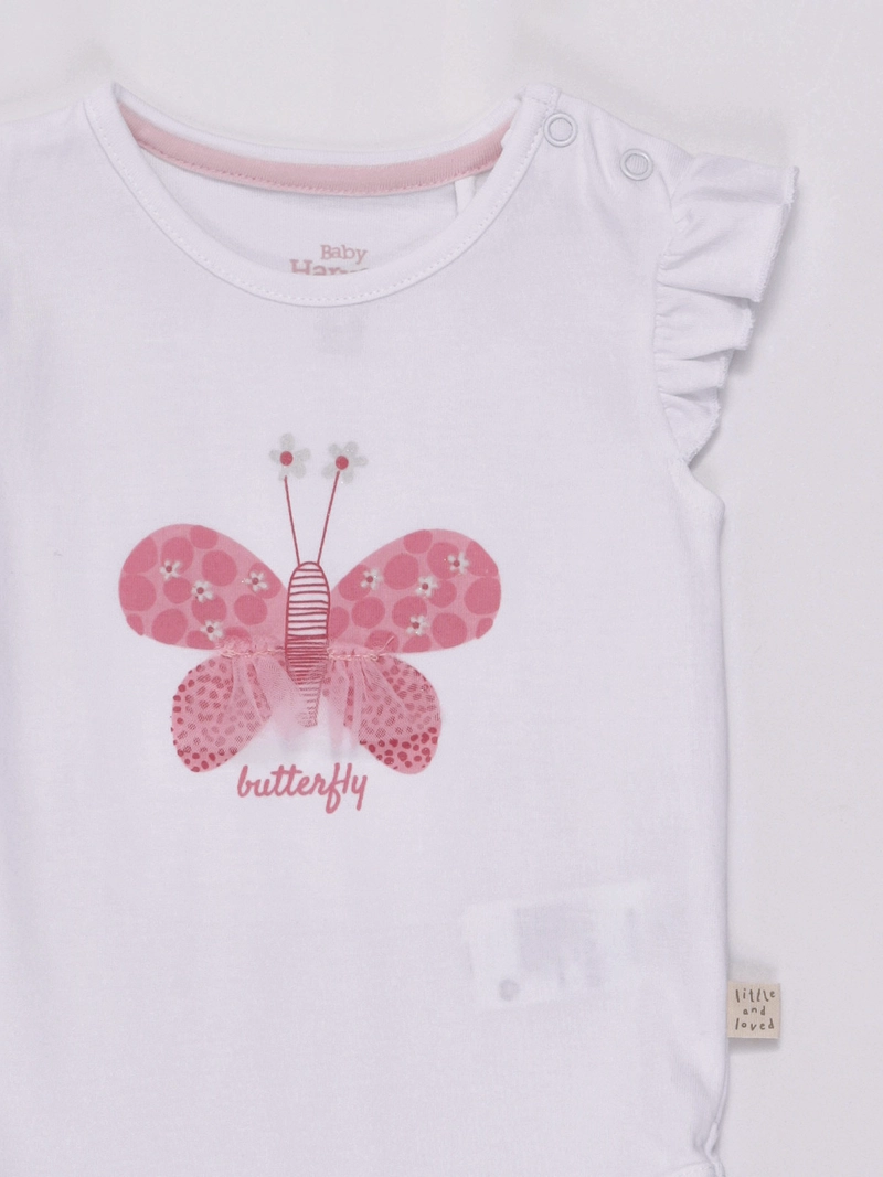 CONJUNTO NIÑA BABY HARVEST BODY MANGA CORTA SHORT PORTACHUPETE NAVIDAD  - 3