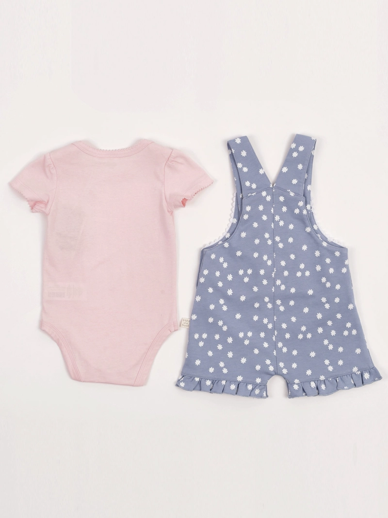 CONJUNTO JARDINERA + BODY NIÑA BABY HARVEST ALGODÓN  - 4