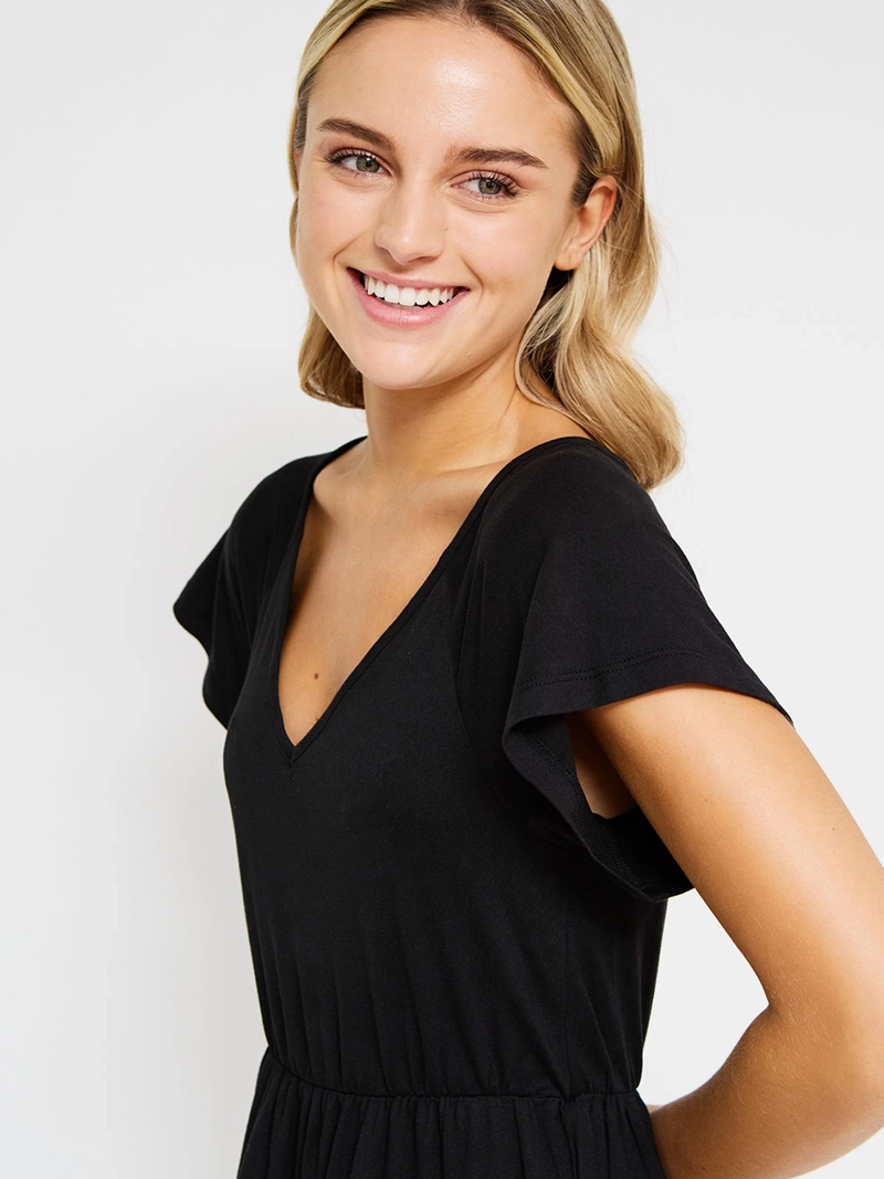 VESTIDO MUJER INDEX CORTO CAPAS - 4