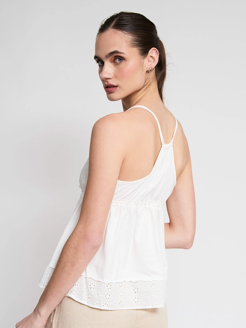 POLERA MUJER INDEX ALGODÓN ESCOTE EN V SIN MANGAS - 2