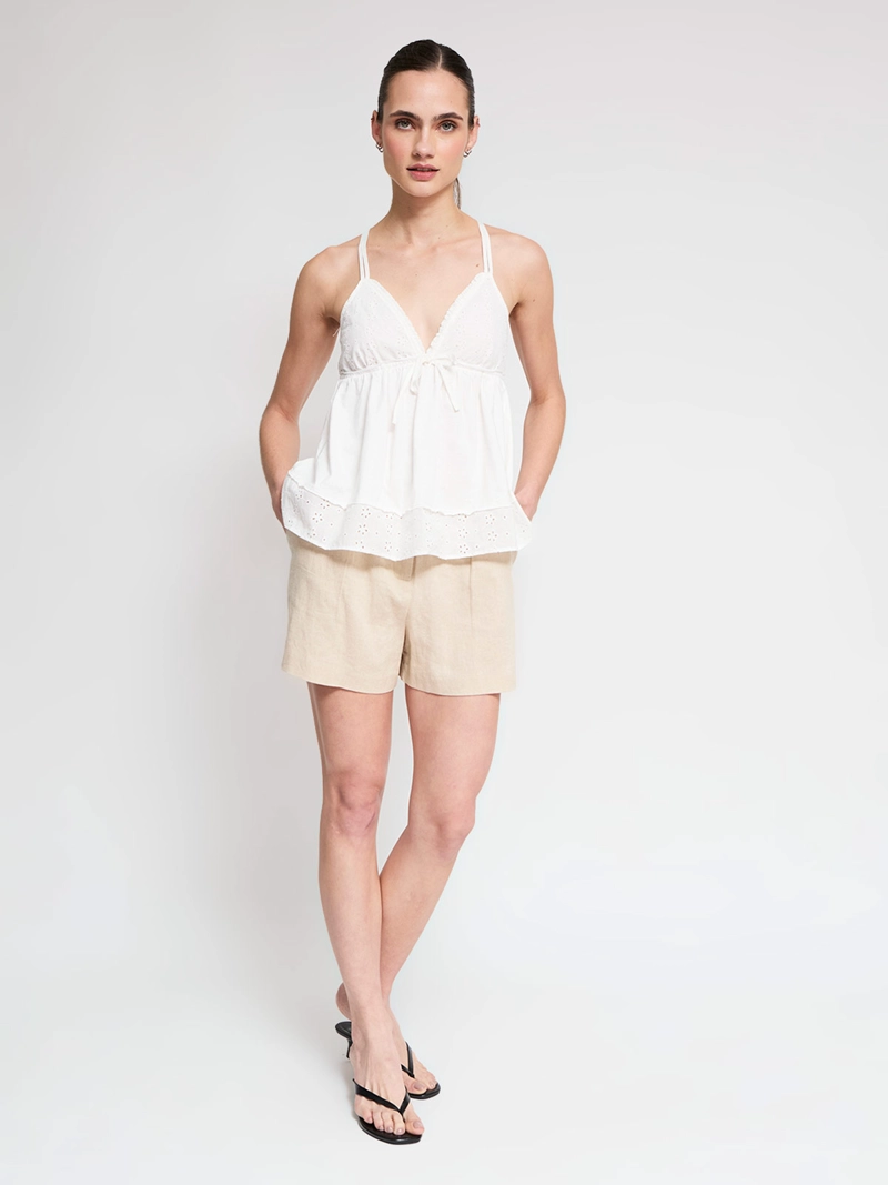 POLERA MUJER INDEX ALGODÓN ESCOTE EN V SIN MANGAS - 4