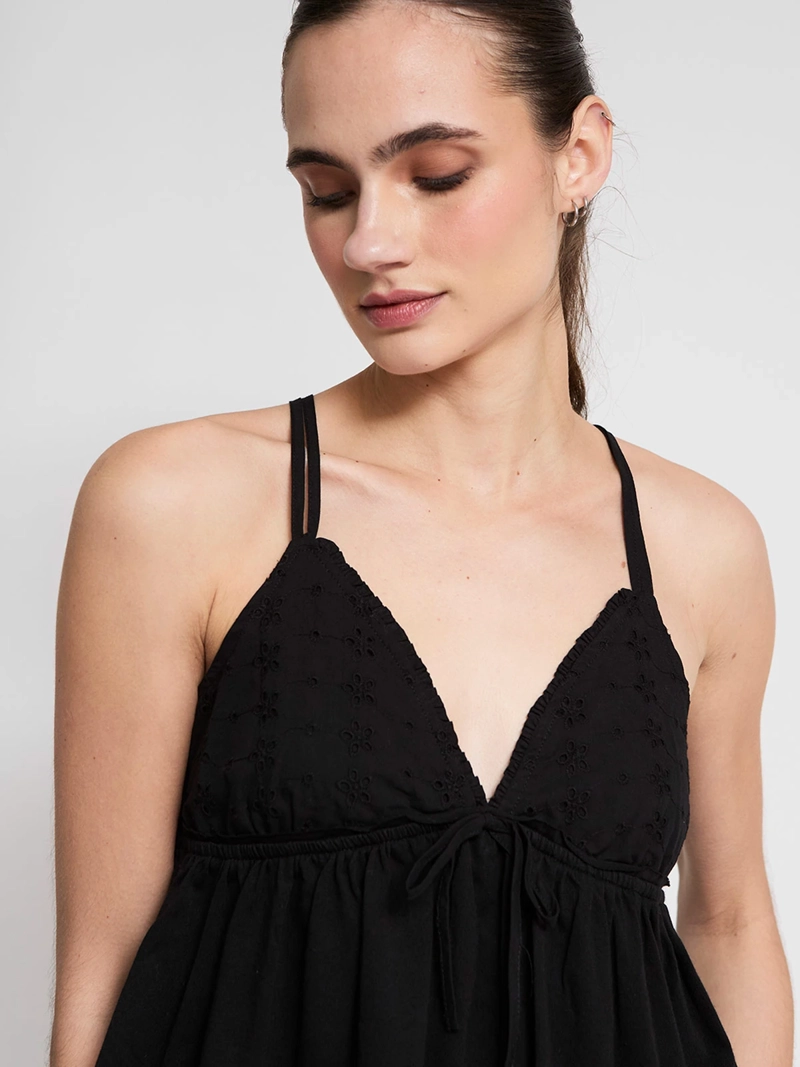 POLERA MUJER INDEX ALGODÓN ESCOTE EN V SIN MANGAS - 3