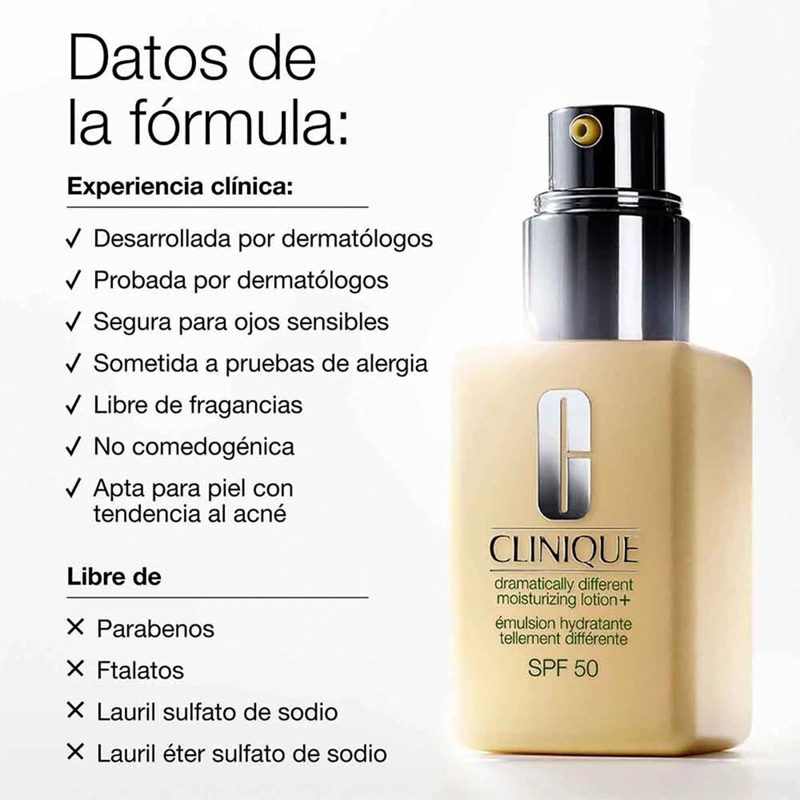 CREMA Y PROTECTOR SOLAR CLINIQUE DRAMATICALLY DIFFERENT SPF50+ 50ML - 6