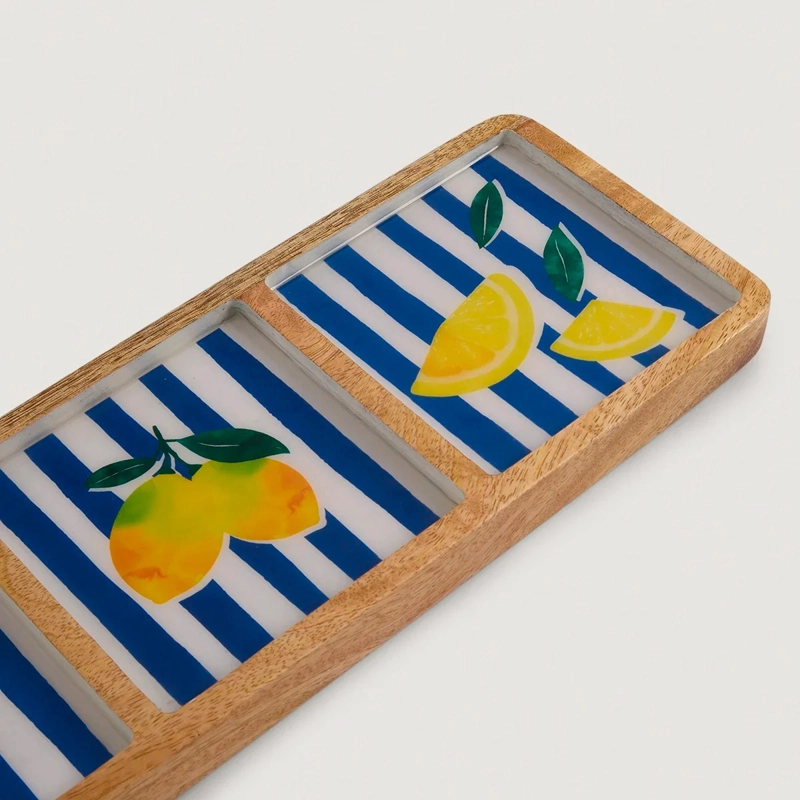 FUENTE RIPLEY HOME MADERA RECTANGULAR LÍNEAS AZUL - 3