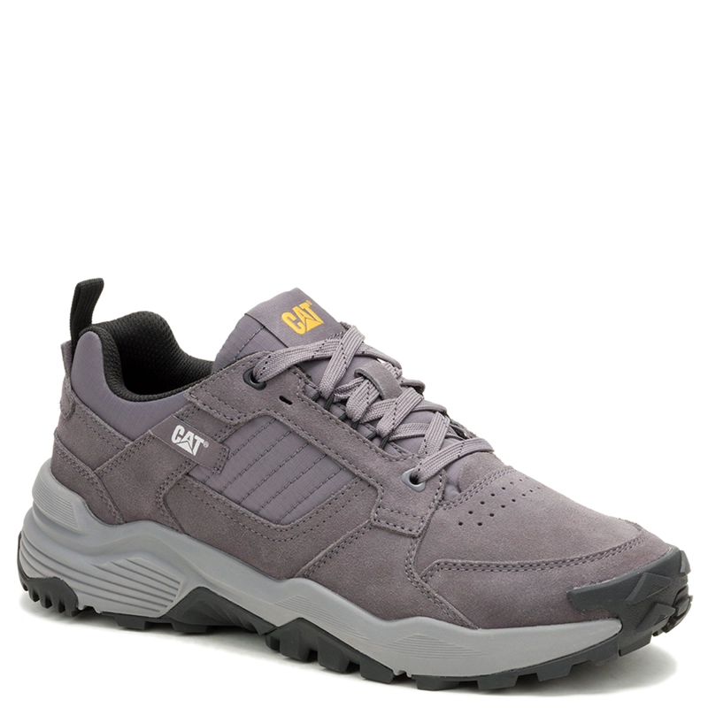 ZAPATILLAS HOMBRE CAT URBANAS GRIS GRAPPLE SUEDE CUERO - 1