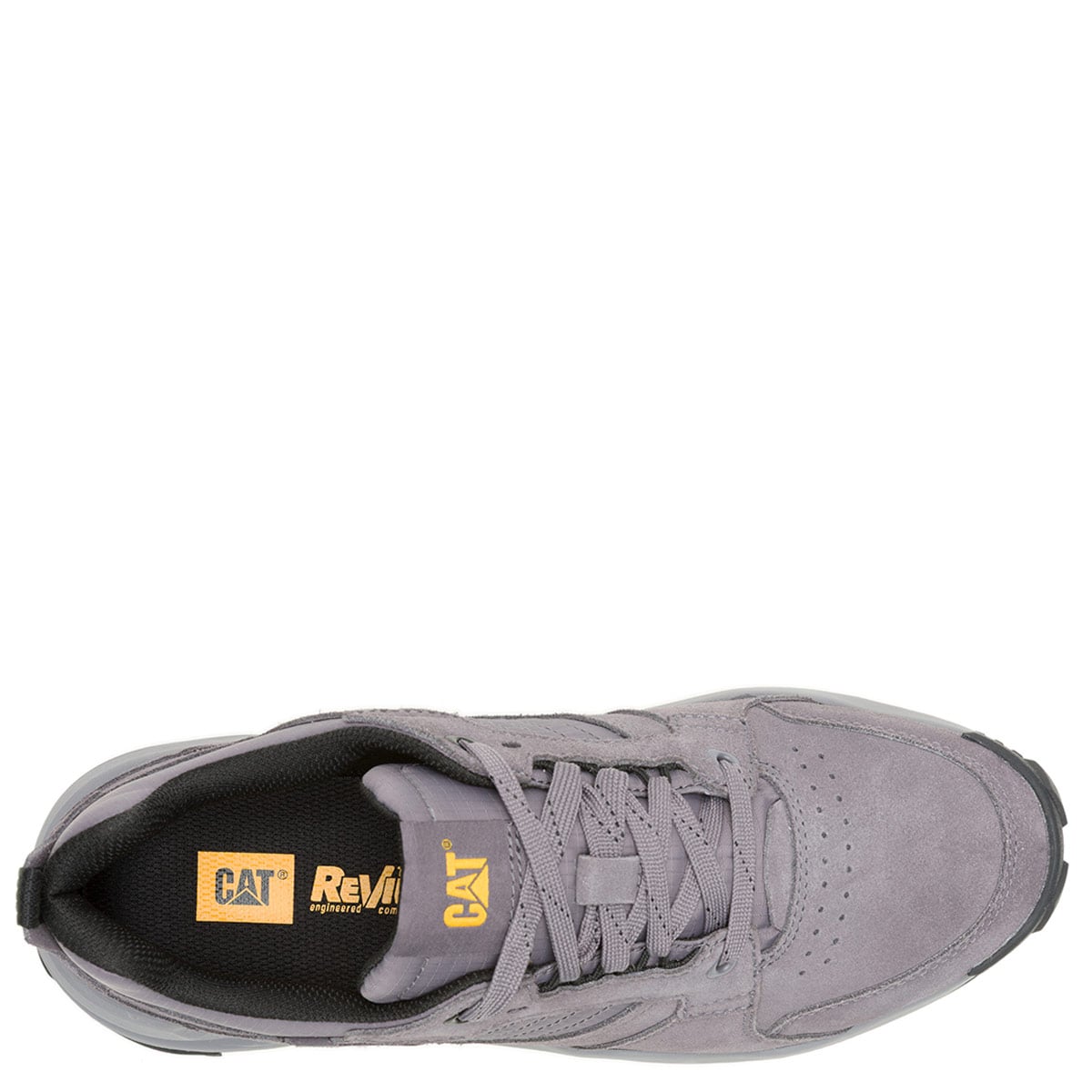 ZAPATILLAS HOMBRE CAT URBANAS GRIS GRAPPLE SUEDE CUERO - 5