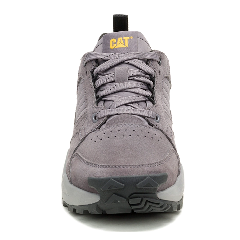 ZAPATILLAS HOMBRE CAT URBANAS GRIS GRAPPLE SUEDE CUERO - 2