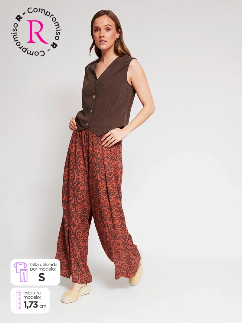 PANTALÓN MUJER TATIENNE PALAZZO LISO