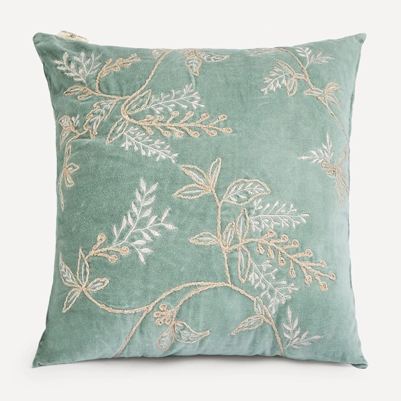 COJÍN THE CLASSIC COLLECTION ROMANTIC VELVET 45X45 CM VERDE - 1