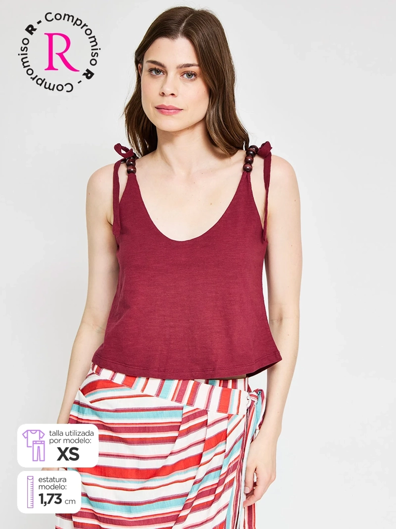 POLERA MUJER MARQUIS ALGODÓN ORGÁNICO TIRITAS - 1