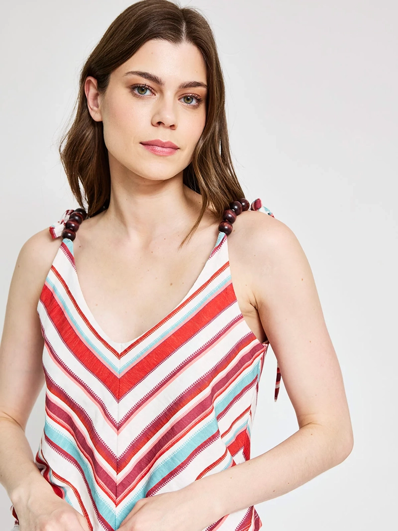 POLERA MUJER MARQUIS ALGODÓN TIRITAS ESTAMPADA - 3