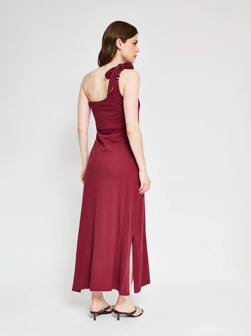 VESTIDO MUJER MARQUIS ALGODÓN LARGO UN HOMBRO - 3