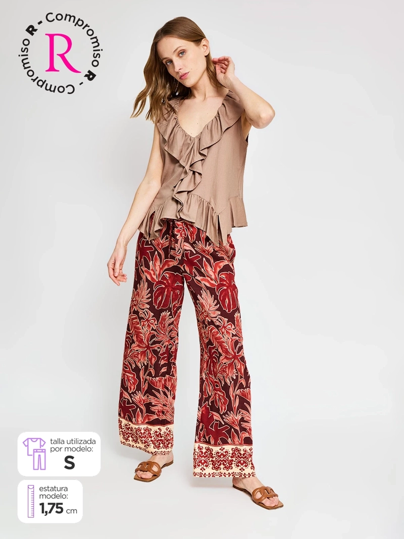 PANTALÓN MUJER REGATTA REGULAR ESTAMPADO LAZO