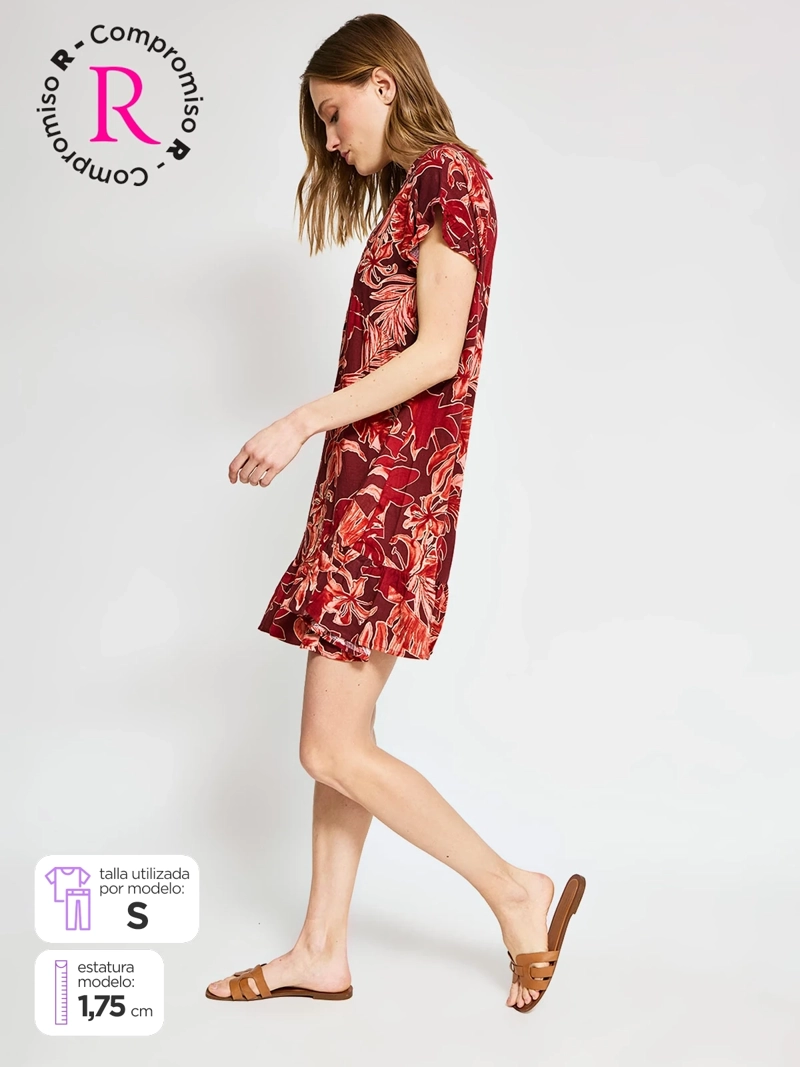 VESTIDO MUJER REGATTA CORTO CUELLO EN V