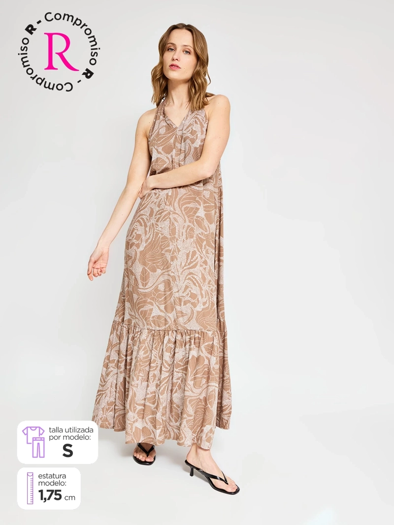 VESTIDO MUJER REGATTA LARGO HALTER NUDO