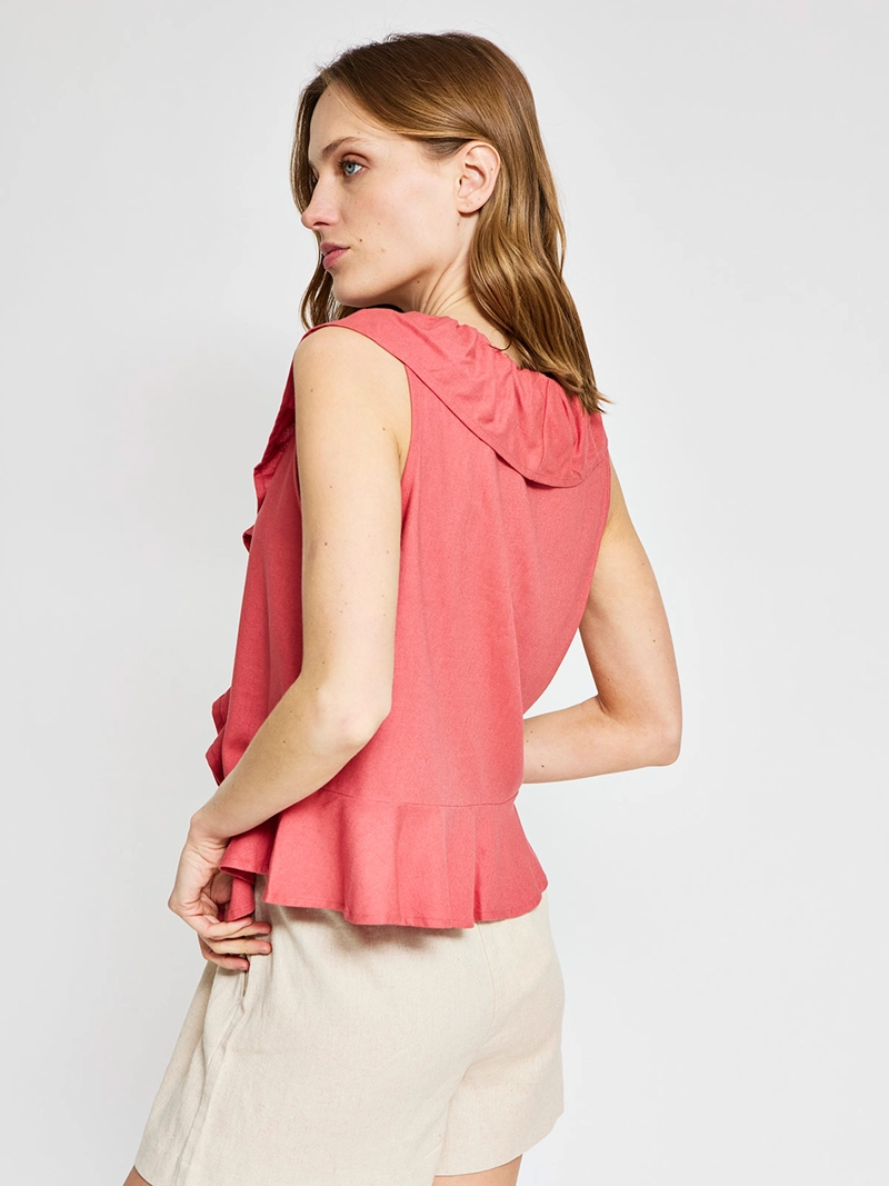 BLUSA MUJER REGATTA ESCOTE EN V SIN MANGAS VUELOS - 2