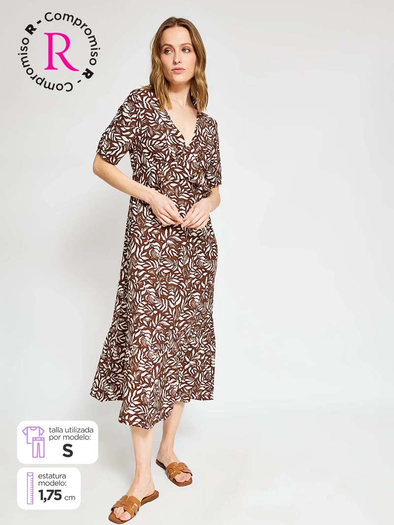 VESTIDO MUJER REGATTA LARGO CUELLO EN V - 1