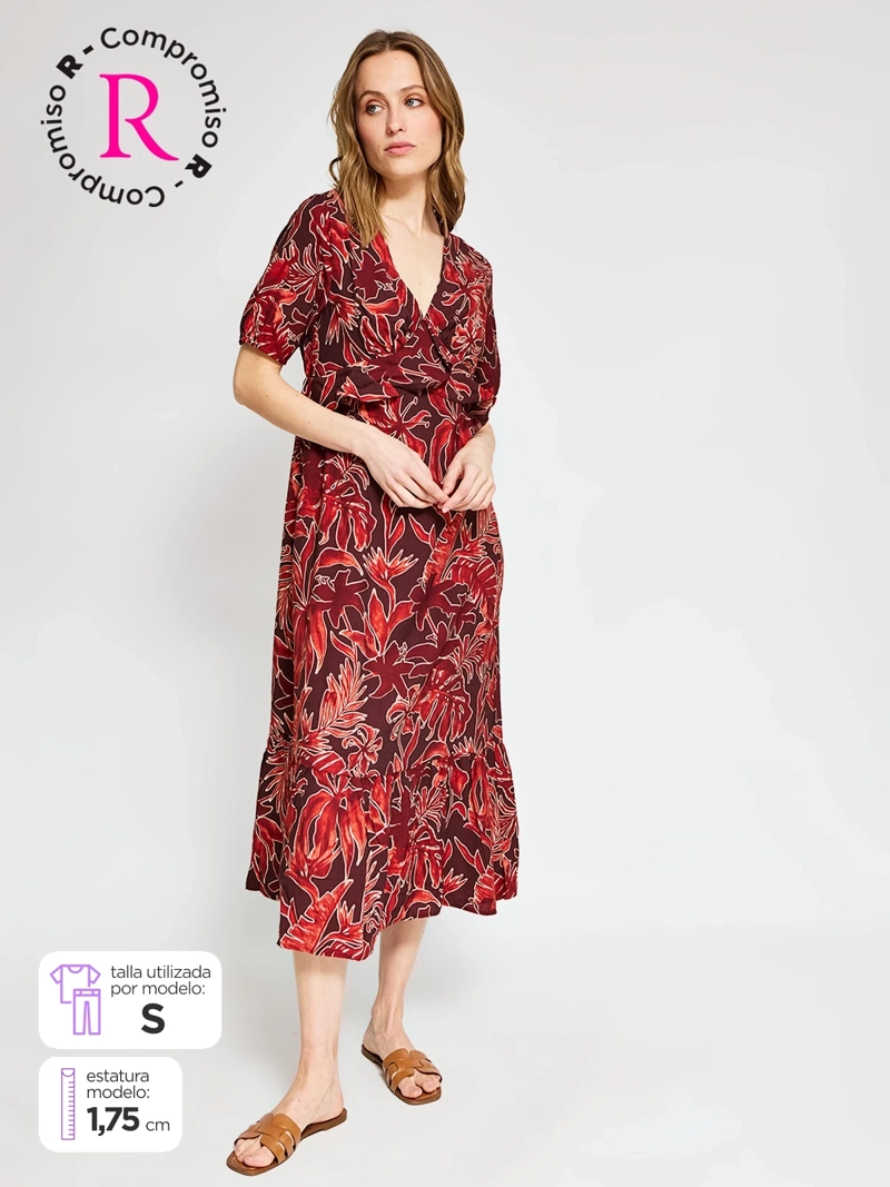 VESTIDO MUJER REGATTA LARGO CUELLO EN V
