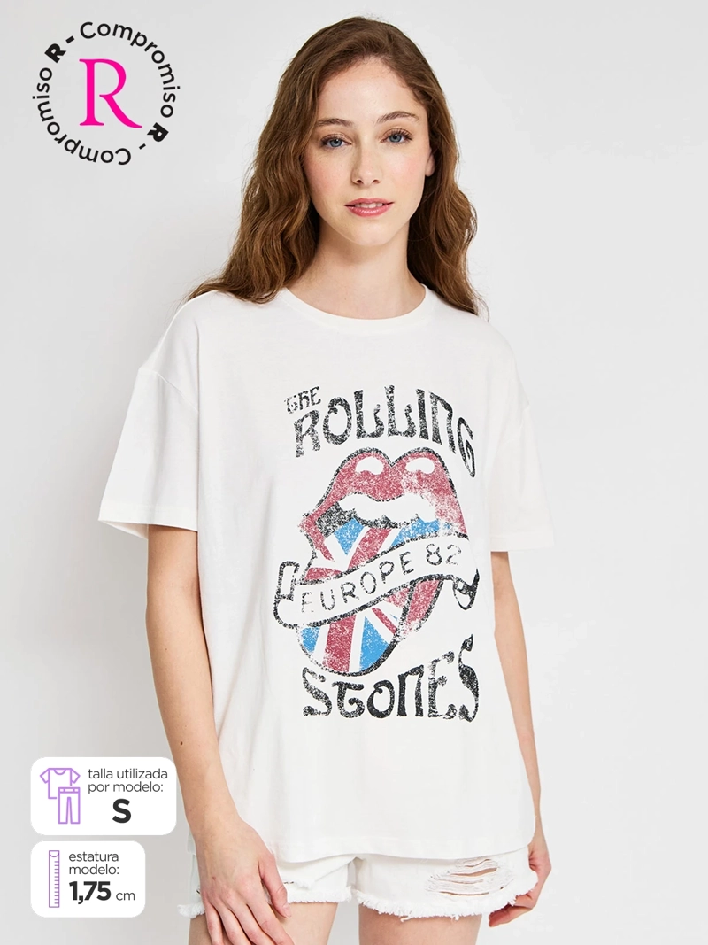 POLERA MUJER BARBADOS ALGODÓN THE ROLLING STONES - 1