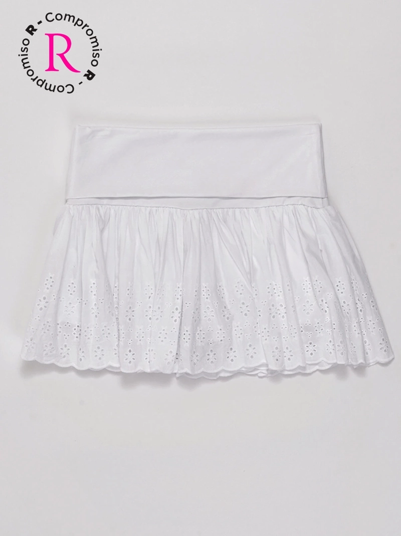 FALDA SHORT NIÑA INDEX TEEN ALGODÓN BRODERIE