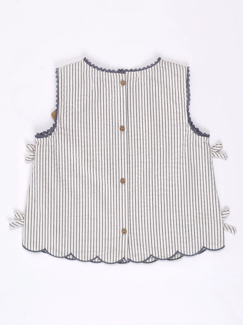 BLUSA NIÑA HARVEST SIN MANGAS ALGODÓN BORDADA - 2