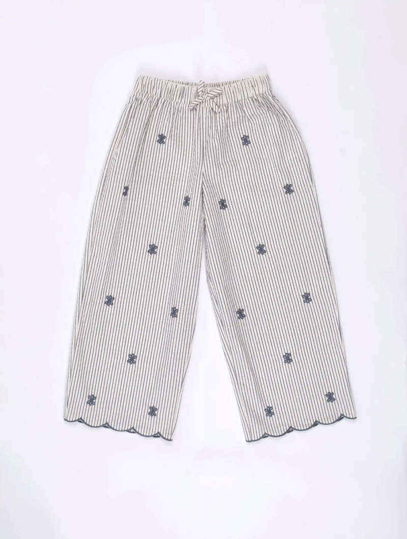 PANTALÓN NIÑA HARVEST ALGODÓN LOOSE FIT BORDADO - 3