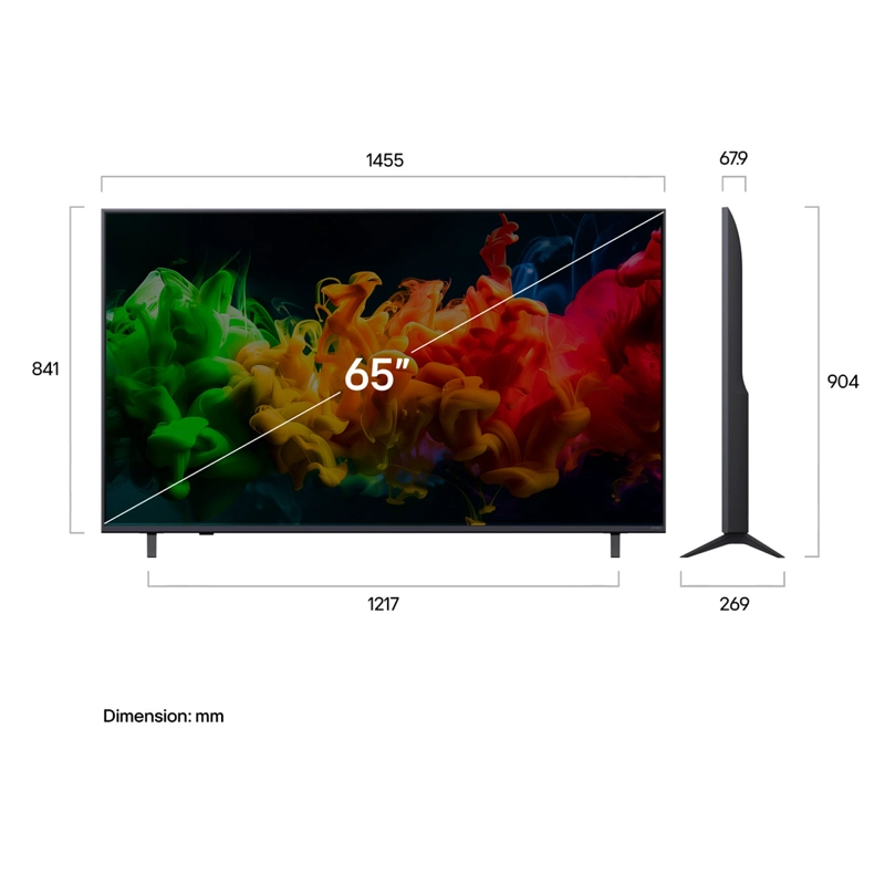 SMART TV LG QNED 4K UHD 65” 65QNED80BSG - 3